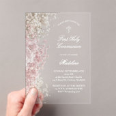 Baby's Breath First Communion Acryl Uitnodigingen (Insitu (Draagbaar))