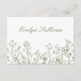 Baby's Breath Flat Place Card