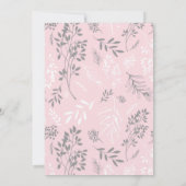 Baby's Breath Floral Baby shower Kaart (Achterkant)