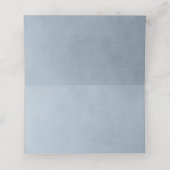 Baby's Breath Floral Dusty Blue Wedding Plaatskaartje (Binnenkant ongevouwen)