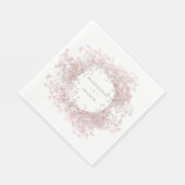 baby's breath floral frame wedding servet (Hoek)