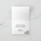 Baby's Breath Floral Jar Rustic Burlap Dank u Bedankkaart (Binnen)