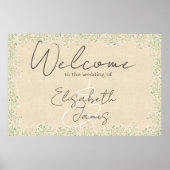 Baby's Breath Floral Rustic & Boho Wedding Welkom Poster (Voorkant)
