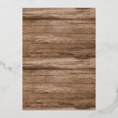 Baby's Breath Floral Wildflower Gold Folie Wedding Folie Uitnodiging (Achterkant)