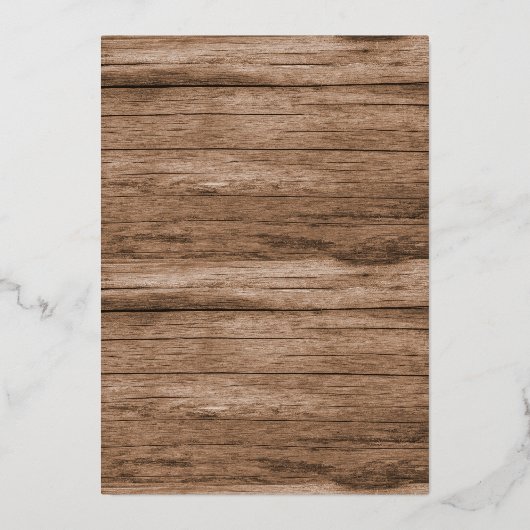 Baby's Breath Floral Wildflower Gold Folie Wedding Folie Uitnodiging (Achterkant)