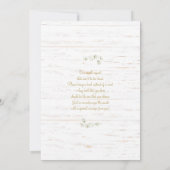 Baby's Breath Flower Baby shower Invitation Kaart (Achterkant)