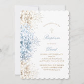 Baby's Breath Flowers baby jongen Doop Kaart (Voorkant)