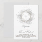 Baby's Breath flowers Baptism  Kaart (Voorkant / Achterkant)