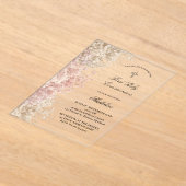 Baby's Breath flowers First Communion Acryl Uitnodigingen (Laagn)