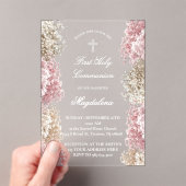 Baby's Breath flowers |First Communion Acryl Uitnodigingen (Insitu (Draagbaar))
