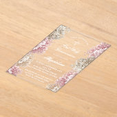 Baby's Breath flowers |First Communion Acryl Uitnodigingen (Laagn)