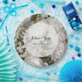 Baby's Breath Foto, persoonlijke bruiloft Papieren Bordje (Feest)