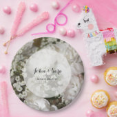 Baby's Breath Foto, persoonlijke bruiloft Papieren Bordje (Feest)