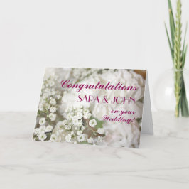 Baby's Breath Gepersonaliseerde bruiloft Gefelicit Kaart