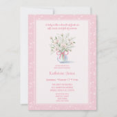 Baby's Breath Glitter Baby shower Kaart (Voorkant)