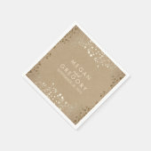 Baby's Breath Gold Bloemen Huwelijk Servetten (Hoek)