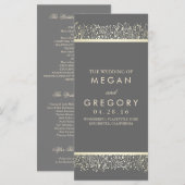 Baby's Breath Gold Bloemen Trouwprogramma's Programmakaart (Voorkant / Achterkant)