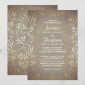 Baby's Breath Gold bruiloft Kaart (Voorkant / Achterkant)