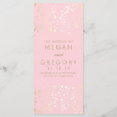 Baby's Breath Gold en Pink Wedding Programma's (Voorkant)