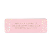 Baby's Breath Gold en roze bruiloft Etiket (Voorkant)