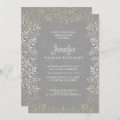 Baby's Breath Gold en Silver Vrijgezellenfeest Kaart (Voorkant / Achterkant)