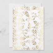 Baby's Breath Gold en White Wedding Kaart (Achterkant)