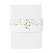 Baby's Breath Gold en White Wedding Uitnodigingen Wikkel (Achterkant Voorbeeld)