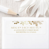 Baby's Breath Gold Floral Elegant Wedding Etiket (Insitu)