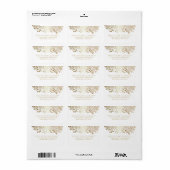 Baby's Breath Gold Floral Elegant Wedding Etiket (Full Sheet)