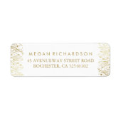 Baby's Breath Gold Foil Bruiloft Etiket (Voorkant)
