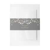 Baby's Breath Gold Foil Wedding Uitnodigingen Wikkel (Voorkant Voorbeeld)
