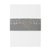 Baby's Breath Gold Foil Wedding Uitnodigingen Wikkel (Achterkant Voorbeeld)
