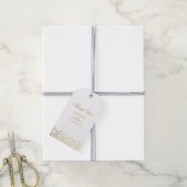 Baby's Breath Gold Folie Boeket Bruiloft Cadeaulabel (Met Touw)