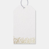 Baby's Breath Gold Folie Boeket Bruiloft Cadeaulabel (Achterkant)