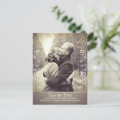 Baby's Breath Gold Folie Foto opslaan van de datum Aankondigingskaart (Staand voorkant)