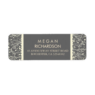 Baby's Breath Gold Lijst Bloemenbruiloft Etiket