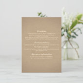 Baby's Breath Gold Wedding Details - Informatie Informatiekaartje (Staand voorkant)