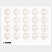Baby's Breath Gold White Elegant Wedding Ronde Sticker (Vel)