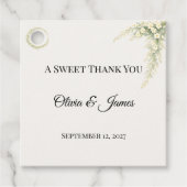 Baby's Breath Goud Bedankjes Labels (Voorkant)