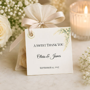 Baby's Breath Goud Bedankjes Labels