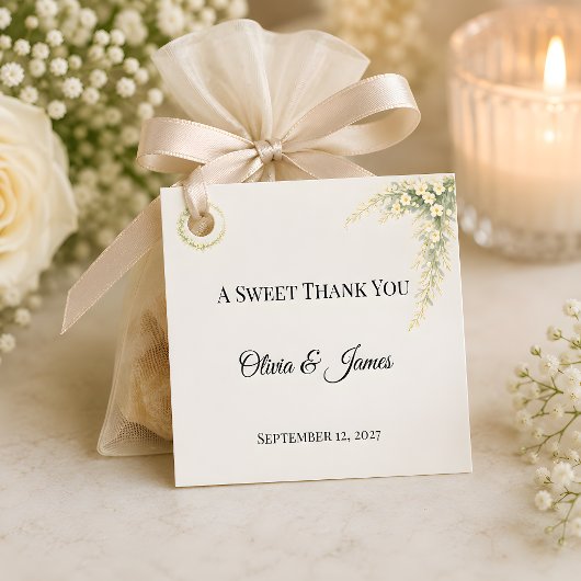 Baby's Breath Goud Bedankjes Labels