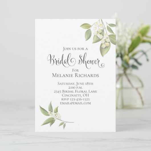 Baby's Breath Greenery Botanical Floral Save The Date (Staand voorkant)