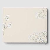 Baby's Breath Handschrift Cream Guestbook Gastenboek (Achterkant)