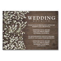 Baby's Breath Huwelijksreceptie + Hotel Kaarten