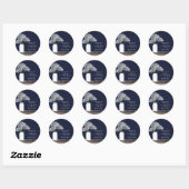 Baby's Breath in Metselpot Rustic Blauw Stickers (Vel)