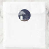 Baby's Breath in Metselpot Rustic Blauw Stickers (Tas)
