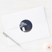 Baby's Breath in Metselpot Rustic Blauw Stickers (Envelop)