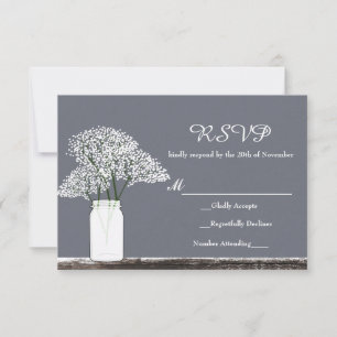 Baby's Breath in Metselpot Rustic Grey RSVP Kaart
