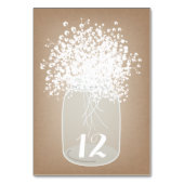 Baby's Breath Jar Cardstock Geïnspireerd tabelnumm Kaart (Achterkant)