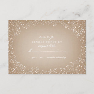 Baby's Breath Kaart Stock Geïnspireerd RSVP
